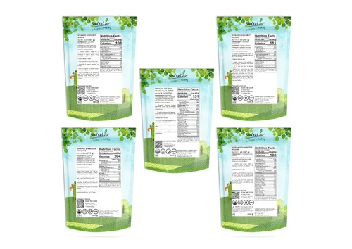 Vista 4 de Food to Live - Ingredientes orgánicos para hornear en una caja de regalo. Un paquete variado de harina de coco orgánica, harina de chía, azúcar