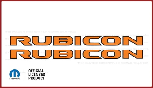 Vista 14 de Rubicon Hood - Calcomanía de vinilo para Jeep Rubicon/Gladiator JL/JT (2018-2024) 392 bronce con contorno negro F392BO (juego de 2) FJ5H2