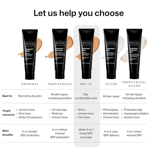 Vista 10 de Revision Skincare Intellishade Mate 5 en 1 crema hidratante teñida antienvejecimiento con SPF 45, corrige, protege, oculta, ilumina e hidrata