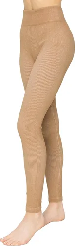 Vista 5 de ALWAYS Leggings de yoga de algodón para mujer, cintura alta, suaves, transpirables, elásticos, acanalados