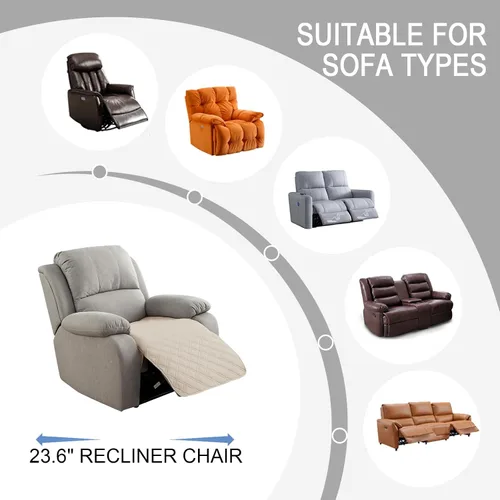 Vista 4 de Fundas impermeables para sillas reclinables, fundas reclinables para perros y mascotas, lavable, antideslizante, funda para silla reclinable