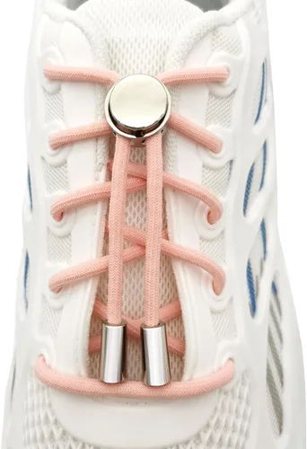 Vista 3 de Ahoper Cierre de metal cordones para zapatos sin ataduras para adultos, cordones elásticos para tenis, sin ataduras para niños, cuerdas de zapatos