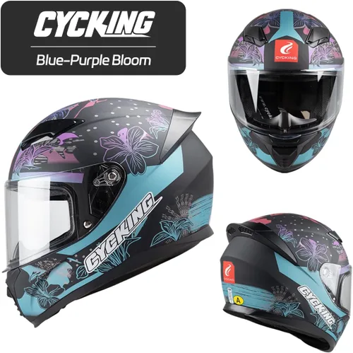 Vista 2 de Casco de motocicleta de cara completa, aprobado por DOT, casco de bicicleta de calle para adultos, hombres y mujeres, carcasa de ABS con visera