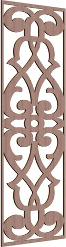Vista 187 de 9 3/8"W x 24 3/8"H x 1/4"T Bellaire Decorativos Paneles de pared de madera calado, abedul