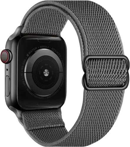 Vista 28 de OXWALLEN - Correa elástica Solo Loop de nailon y de tamaño XL, compatible con Apple Watch de 38 mm y 40 mm, correa trenzada, deportiva, ajustable