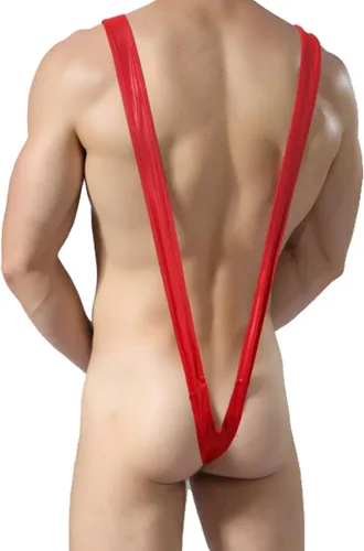 Vista 3 de K-Men Leotardo con correa para hombre, ropa interior, tanga, overol de lucha libre