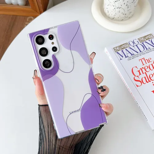 Vista 12 de DEFBSC Funda compatible con Samsung Galaxy S22, diseño artístico de forma suave con funda protectora de parachoques incorporada, bonita funda