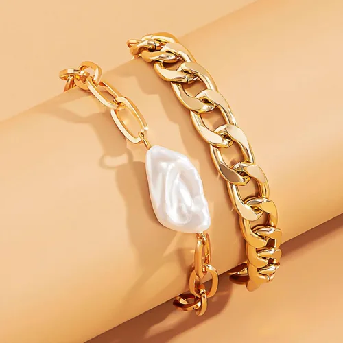 Vista 64 de Long tiantian Pulsera de oro gruesa para mujer, pulseras de oro delicadas, pulseras para mujer, pulseras apilables de eslabones de cadena