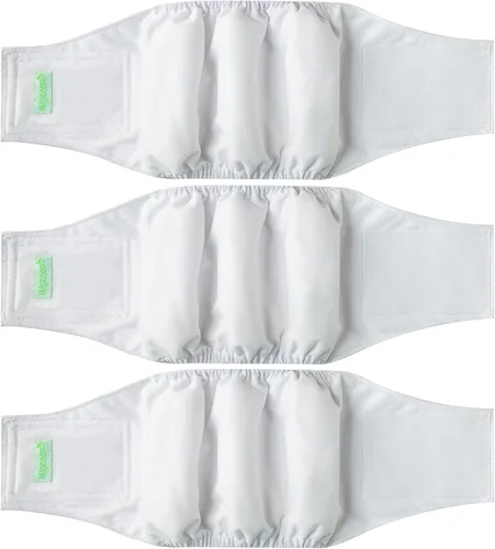 Vista 19 de Pañales para perro macho Wegreeco, lavables (paquete de 2), envoltorio para vientre lavable para perro macho, multicolor/fantasía (JEANS)