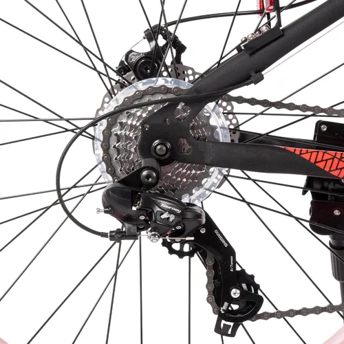 Vista 8 de Huffy Bicicletas de montaña para hombres, tamaños de 26/27.5 pulgadas, múltiples velocidades, suspensión disponible, opción de neumático grueso