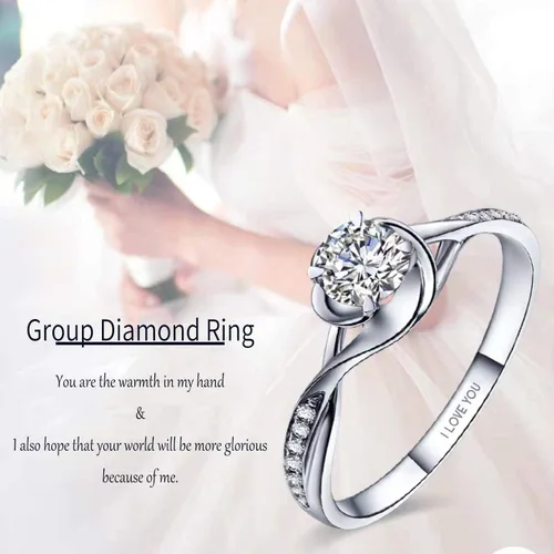 Vista 5 de Juego de anillos de pareja a juego de amor sin fin para él y ella, diseño de corazón romántico de plata S925, anillo de compromiso