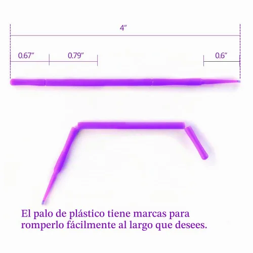 Vista 4 de Yookat - 400 cepillos de microaplicador dental – Yookat desechables microaplicadores cepillos para extensiones de pestañas y oral, utilizando