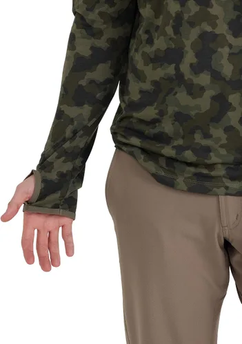 Vista 4 de Free Fly Sudadera con capucha ligera de bambú para hombre, secado rápido, transpirable, con protección solar, UPF 20+