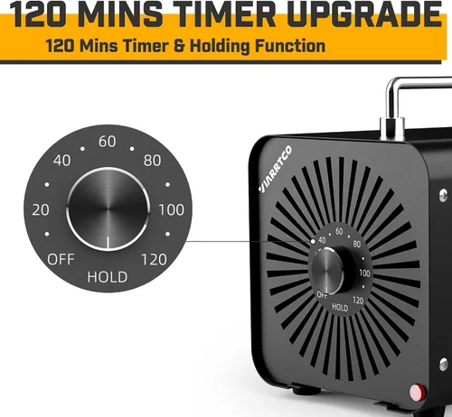 Vista 8 de Generador de máquina de ozono 40,000 mg/h 8000 pies cuadrados Eliminación de olores de máquina de ozono para el hogar y el automóvil