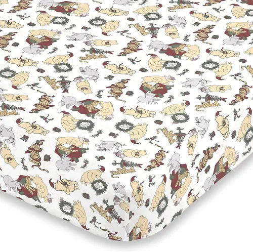 Vista 11 de Todo para Niños Disney Mickey Mouse - Sábana Bajera Ajustable para Cuna de Confeti de Mickey, Colores Rojo, Amarillo, Negro y Blanco Disney Mickey