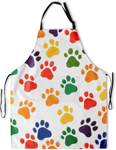 Vista 10 de Delantal con bolsillos, delantales para mujeres y hombres, delantal de cocina para cocinar, jardinería, servidor, camarera, pintura