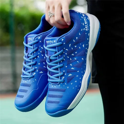 Vista 4 de Jakcuz Zapatos de tenis de bádminton para mujer, zapatos de pickleball, squash, voleibol, con cordones, para entrenamiento de cancha en interiores