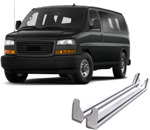Vista 11 de Black Horse - Estribos comerciales de aluminio compatibles con 97-14 Express/savana 1500-2500-3500 92-15 Ford E/Econoline-RUN102SS
