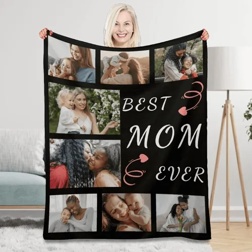 Vista 7 de Manta personalizada para el mejor papá, regalos personalizados para hombres, mantas personalizadas con fotos, texto para papá, marido, familia