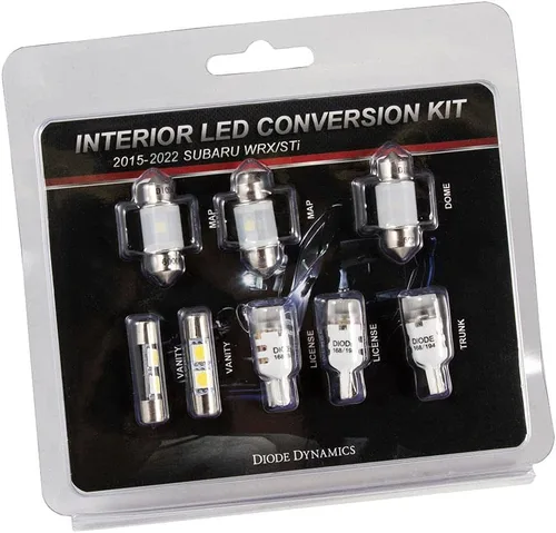 Vista 3 de Diode Dynamics Paquete de bombillas LED azules compatibles con Subaru WRX STi 2015-2021, etapa 1