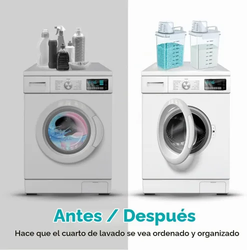 Vista 4 de Tokokimo Dispensador de detergente para ropa sucia – Recipiente de polvo y dispensador de perlas de refuerzo de aroma para organización de lavandería
