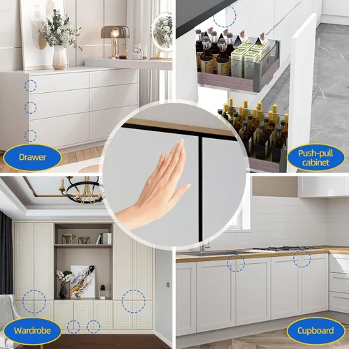 Vista 7 de Touch Latch Jiayi - Cerradura magnética de resorte para puerta grande, cierre oculto para puerta grande, cierre de puerta oculta, cierre a presión