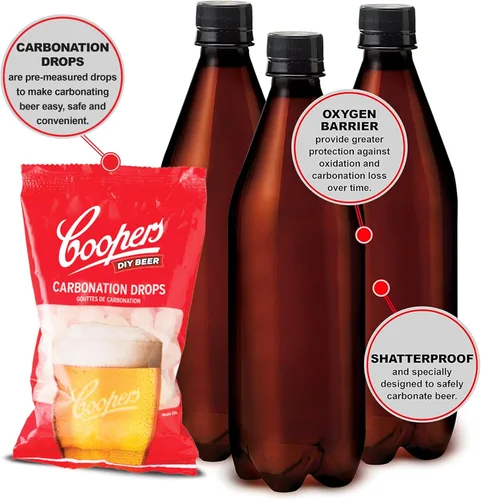 Vista 5 de Coopers DIY Beer Home Brewing - Kit de fabricación de cerveza artesanal de 6 galones con fermentador de cerveza patentado, hidrómetro de cerveza