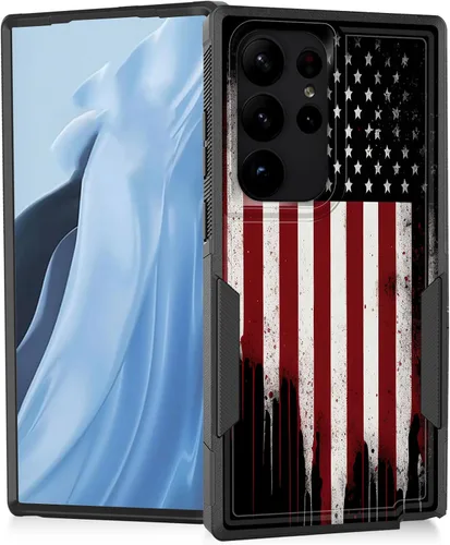 Vista 109 de Funda para Galaxy A14 5G, resistente de doble capa híbrida de policarbonato duro, goma suave, a prueba de golpes, funda protectora resistente