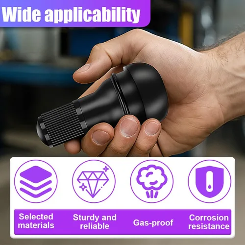 Vista 5 de YoRise 8 unidades TR412 Vástagos de válvula de neumático sin cámara, Kit de vástagos de válvula automotriz de goma de montaje rápido resistente