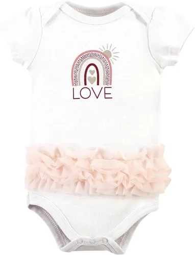 Vista 285 de Hudson Baby baby-girls Cotton Bodysuits 3-pack