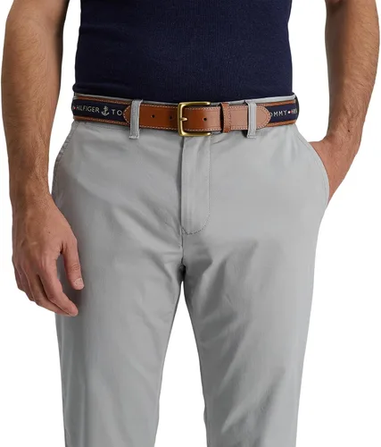 Vista 6 de Tommy Hilfiger mens Fabric Inlay Casual Belt With Classic Harness Buckle