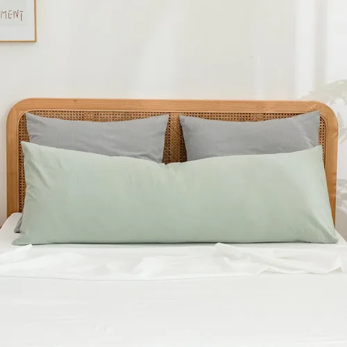 Vista 72 de BESTOUCH 100% Algodón Lavado Funda de Almohada para Cabello y Piel, Sensación de Lino, Suave, Cómoda, Transpirable, Juego de 2 Fundas de Almohada