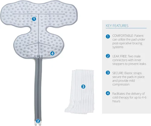 Vista 9 de Cold Rush Máquina de hielo de terapia compacta - Sistema de crioterapia para aliviar el dolor y compresión fría - Poscirugía y recuperación