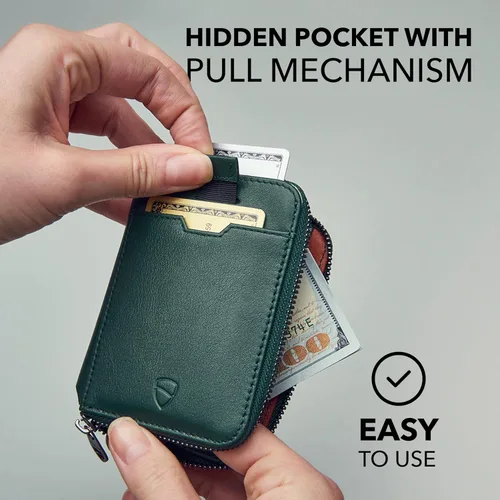 Vista 2 de Vaultskin NOTTING HILL - Cartera con cremallera y protección RFID para tarjetas