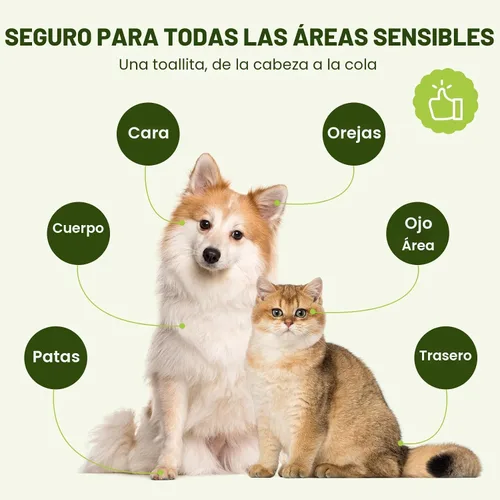 Vista 2 de PawSono Toallitas hipoalergénicas para perros, gatos y animales pequeños, 100