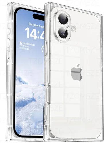 Vista 47 de Funda Tzomsze Compatible con iPhone Air Clear Funda, Protección de Cámara, Esquinas Reforzadas TPU Delgada Resistente a Golpes Funda Protectora