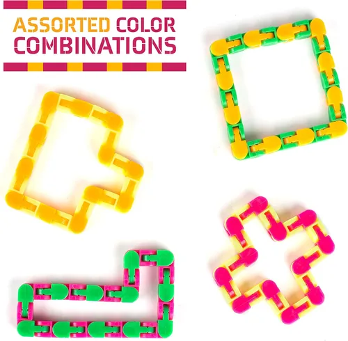 Vista 4 de Neliblu Wacky Tracks Snap and Click Fidget Toys para niños sensoriales – TDAH, autismo, terapia de alivio del estrés – Mantiene los dedos ocupados