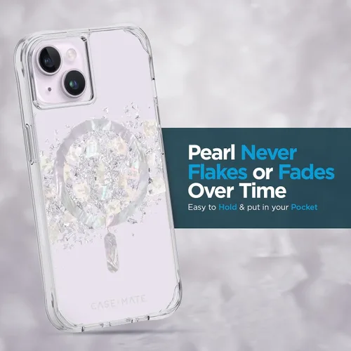 Vista 6 de Case-Mate Funda para iPhone 15 Plus/14 Plus de 6.7 pulgadas, toque de perla [protección contra caídas de 10 pies] [compatible con MagSafe] Funda