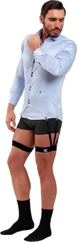 Vista 4 de Soportes NV mejorados 2.0, con cierres mejorados soportes de camisa premium, ligas de camisa, tuckers de camisa para hombre