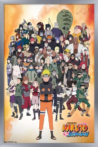 Vista 11 de Trends International Naruto Shippuden - Póster de pared grupal, 14.725 x 22.375 pulgadas, versión con marco de madera tipo granero