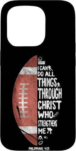 Vista 13 de iPhone 13 I can do all things through Christ Philippians 4:13 - Funda de fútbol
