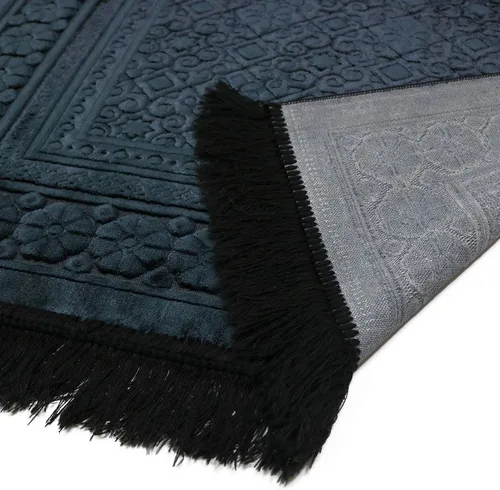 Vista 5 de Modefa Alfombra de Oración de Terciopelo – Alfombra Turca de Felpa Suave Janamaz Sajada Carpet para Hombres y Mujeres - Tapete de Oración Liso