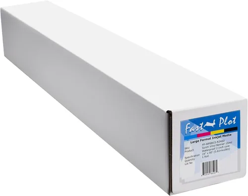 Vista 3 de FastPlot Banner de vinilo para exteriores, impermeable, 15 mil 14.11 oz, rollo de 24 pulgadas x 60 pies, núcleo de 2 pulgadas