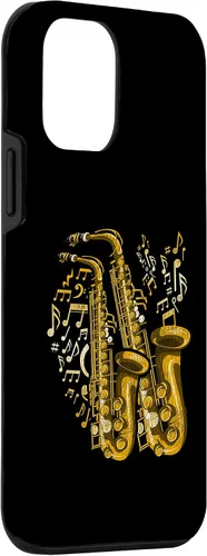Vista 3 de Funda para iPhone 12 mini músico, saxofonista y saxofonista de jazz