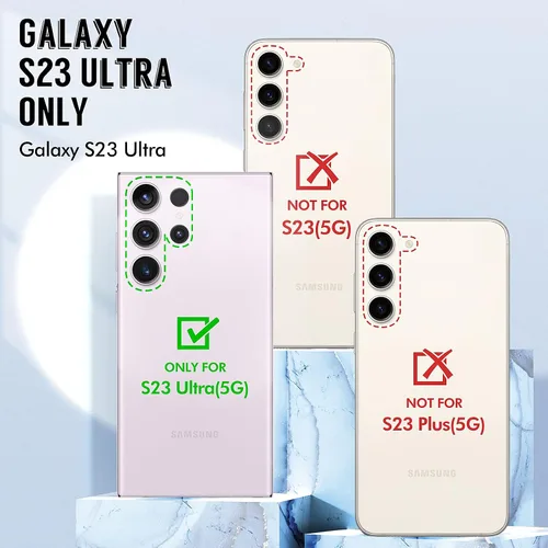 Vista 7 de Funda para Samsung Galaxy S23 Ultra con parachoques [sin protector de pantalla] + protector de cámara, TPU a prueba de golpes, protección de 360°