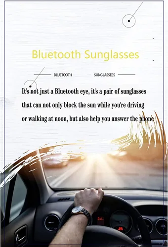 Vista 6 de IVY Lentes inteligentes, lentes de sol de audio inalámbricos Bluetooth con auriculares abiertos y llamadas manos libres, color negro glamour