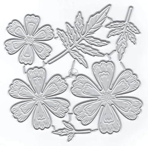 Vista 4 de DzIxY Troqueles de corte de metal de hoja de pétalos para hacer tarjetas, kit de papel de gofrado, troquelados, plantillas de máquina de álbumes