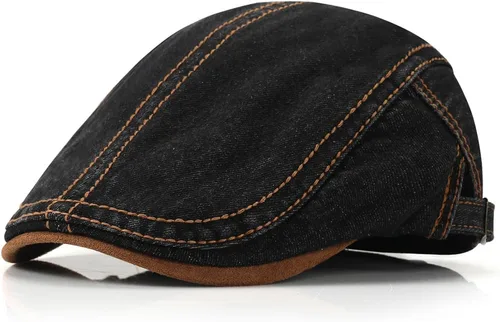 Vista 8 de Gorra de tweed de espiga para hombre, gorra plana de Ivy Gatsby, gorra de taxi ajustable para mujer