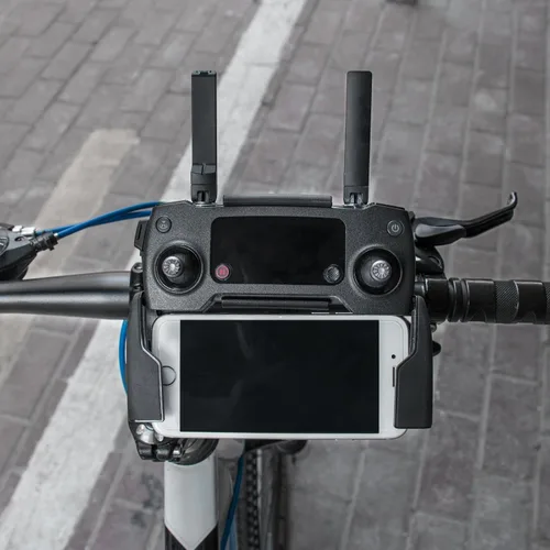 Vista 7 de Drone Control remoto rótula 360° giratorio soporte de barra de bicicleta Soporte de montaje para DJI Mavic Air y DJI Spark Transmisor controlador
