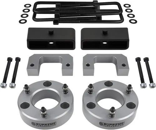 Vista 10 de Kit de elevación completa para Chevrolet Silverado & GMC Sierra 1500 2007-2020, separadores de puntales de elevación delantera, bloques cónicos